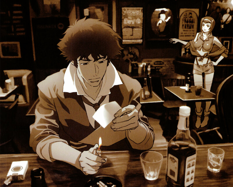 cyberpunk bar scene