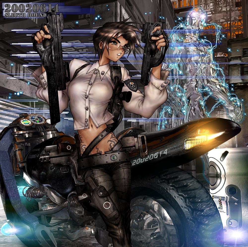 Cyberpunk bounty hunter