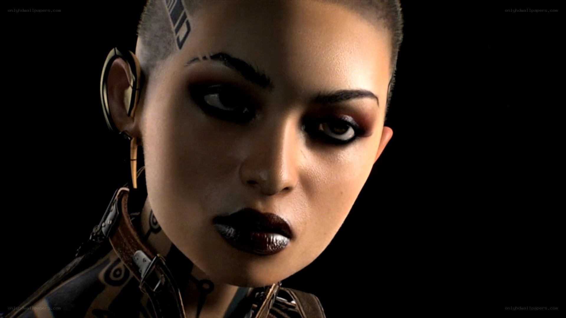 cyberpunk character portrait