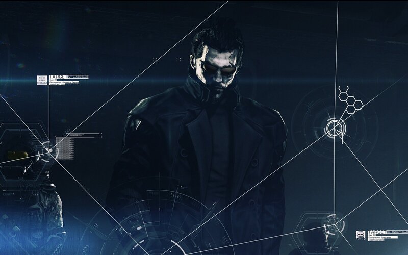 cyberpunk character with digital interface