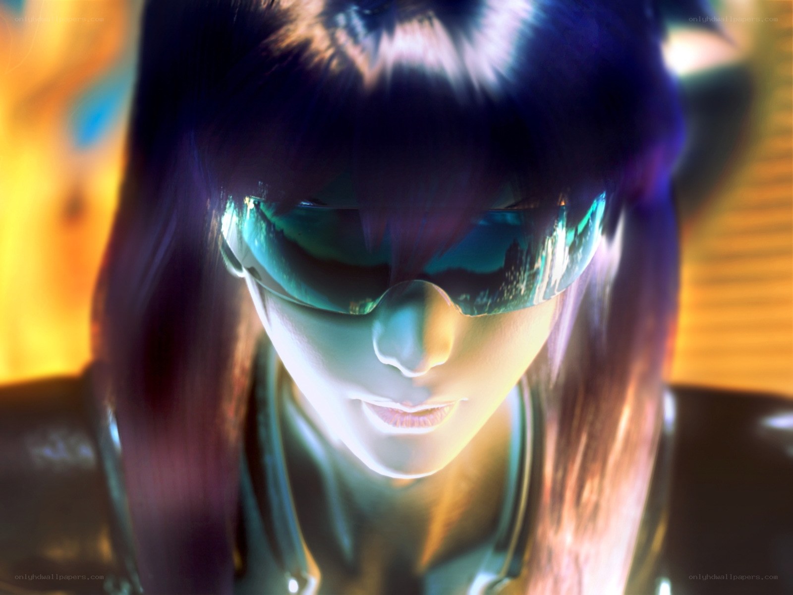 cyberpunk character with goggles