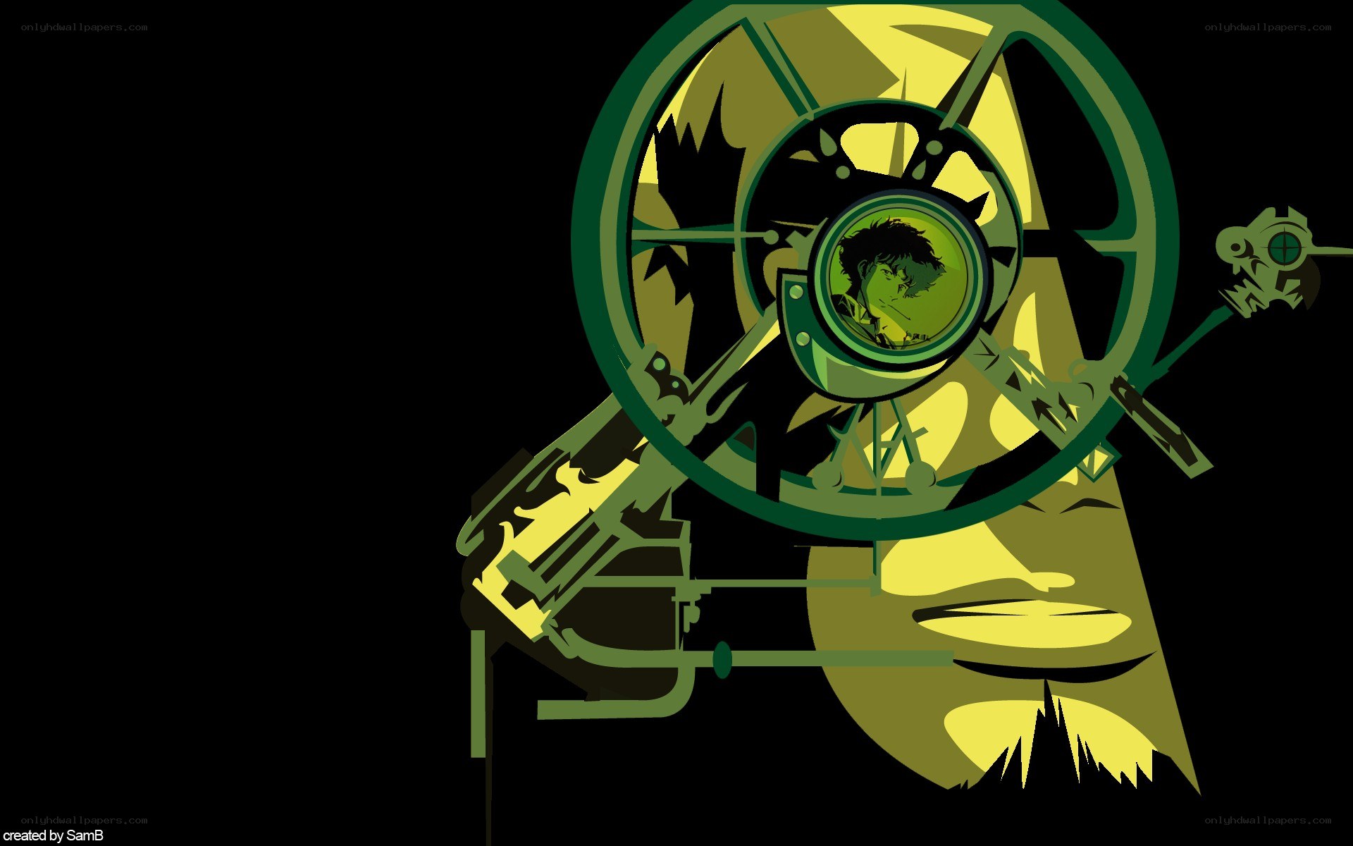 cyberpunk character with mechanical eye