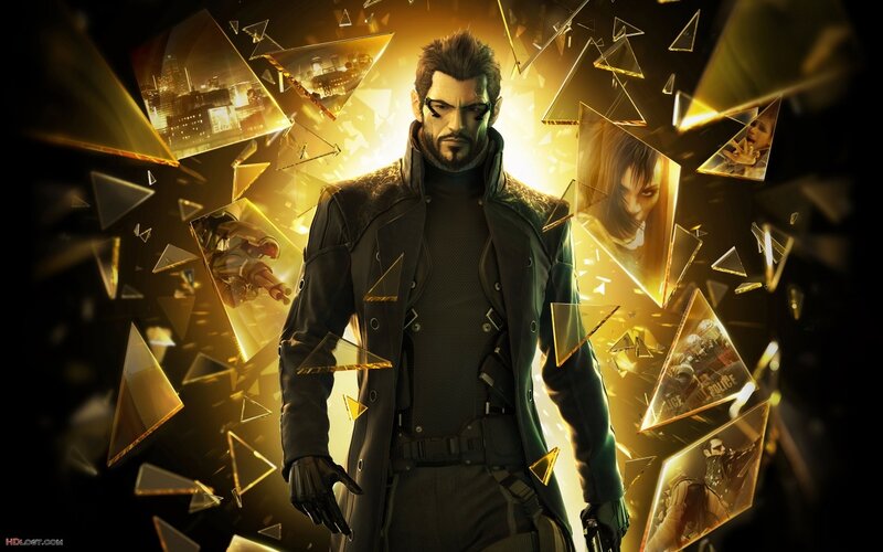 Cyberpunk character with shattered glass
