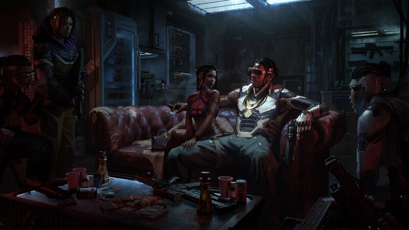 Cyberpunk Characters in Room