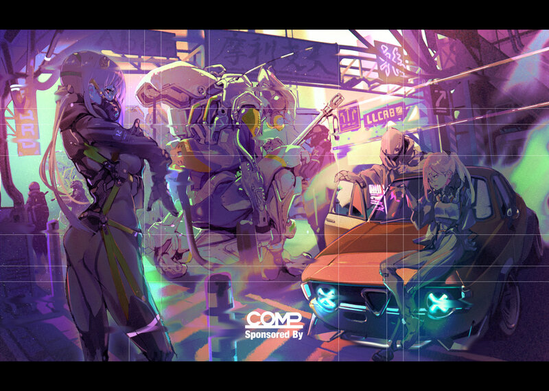 Cyberpunk Characters in Street