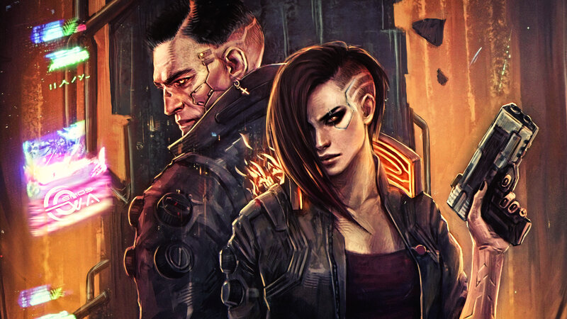 Cyberpunk Characters with Guns