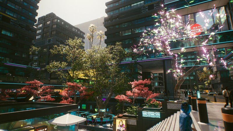 Cyberpunk City Plaza