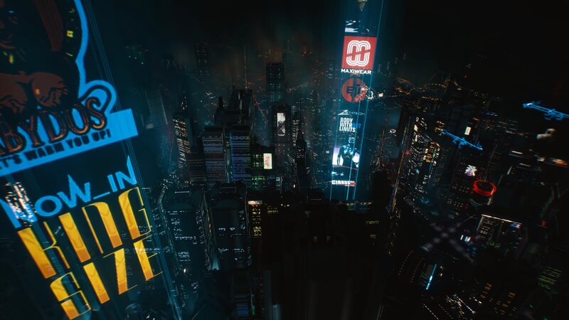 Cyberpunk Cityscape — Black, Dark, Futuristic