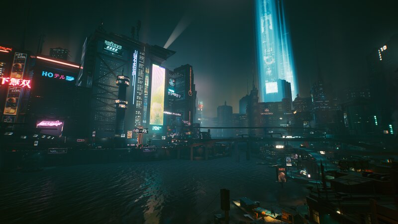 Cyberpunk Cityscape — Blue, Dark, Futuristic