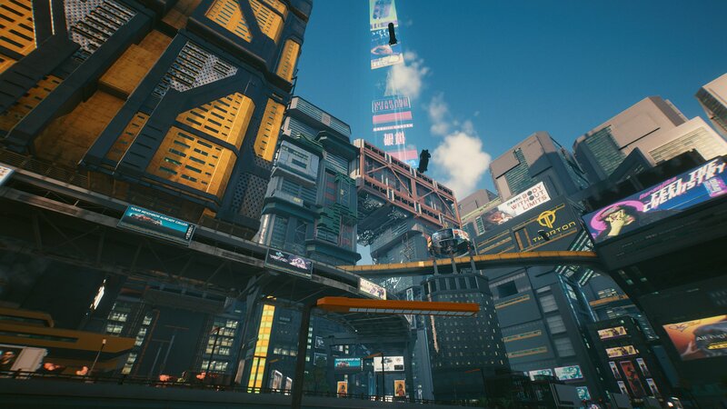Cyberpunk Cityscape — Blue, Dramatic, Afternoon, 3d Render