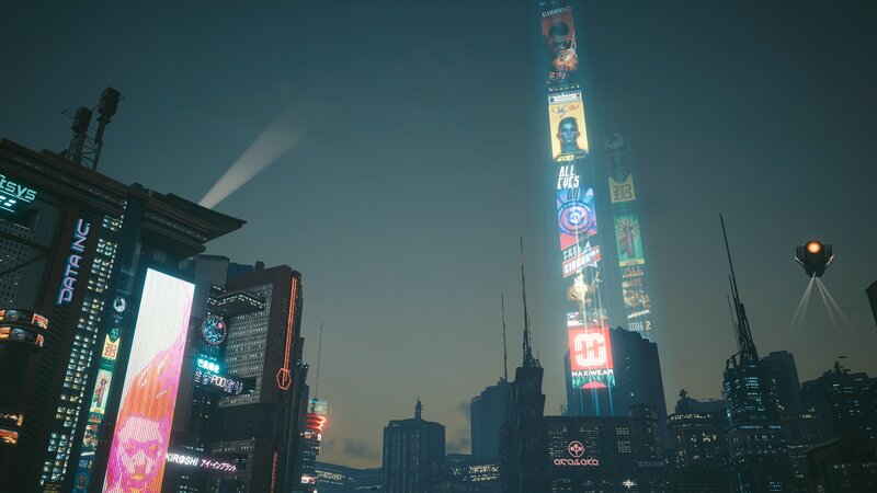 Cyberpunk Cityscape — Blue, Dramatic, Night, 3d Render