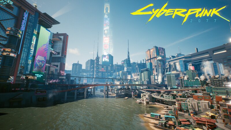 Cyberpunk Cityscape — Blue, Dystopian, Afternoon, 3d Render, Skyscraper