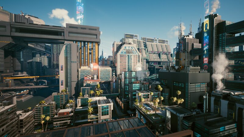 Cyberpunk Cityscape — Blue, Dystopian, Afternoon, 3d Render