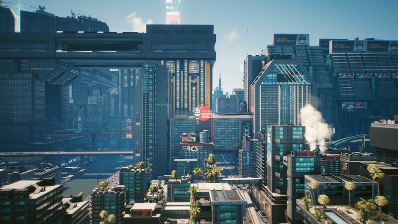 Cyberpunk Cityscape — Blue