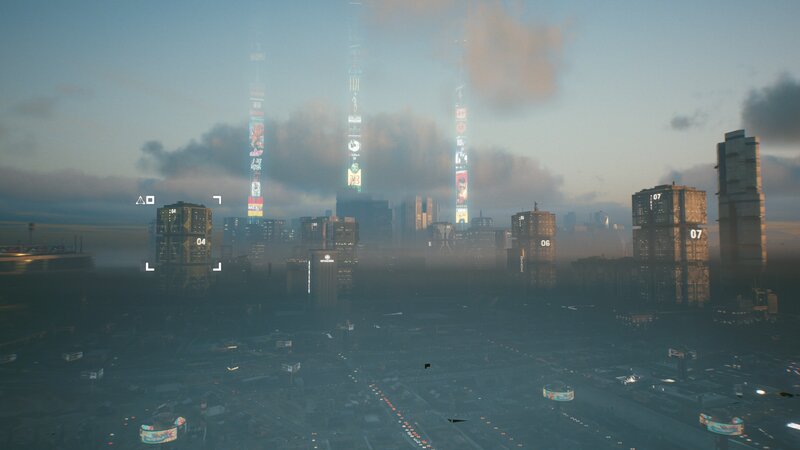 Cyberpunk Cityscape — Gray, Atmospheric