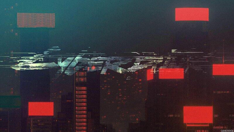Cyberpunk Cityscape — Red, Dystopian