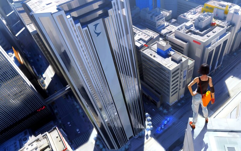 cyberpunk cityscape view