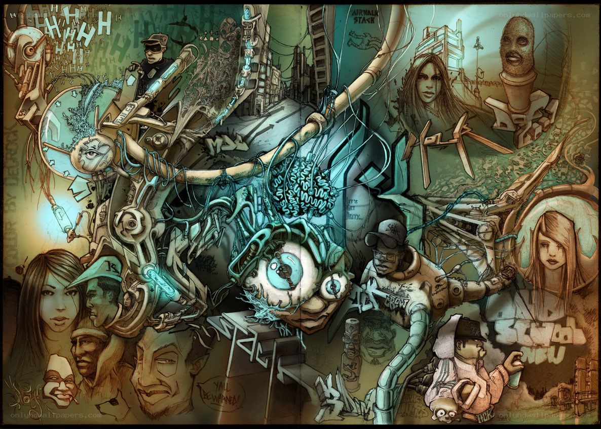 cyberpunk collage artwork