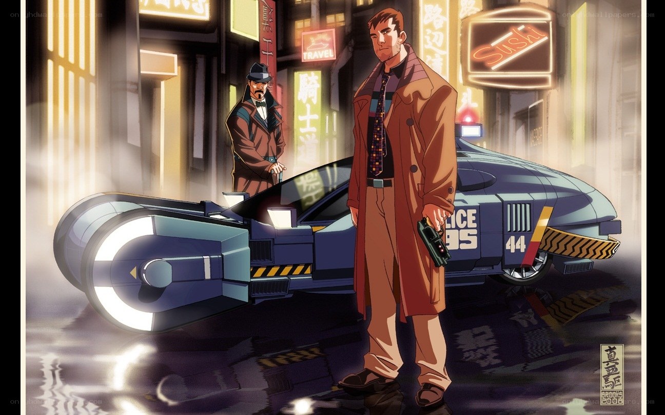 cyberpunk detectives on street