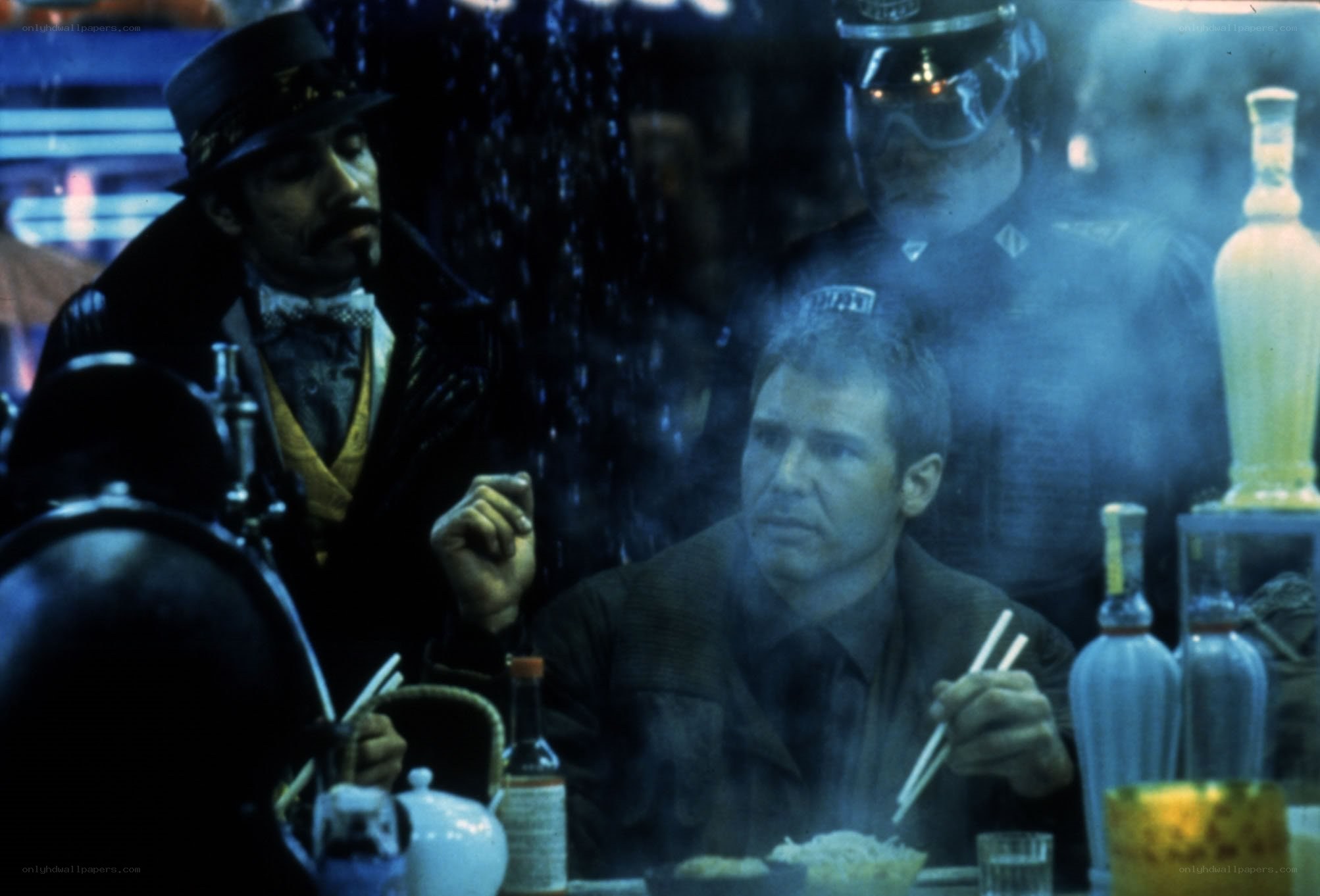 cyberpunk diner scene