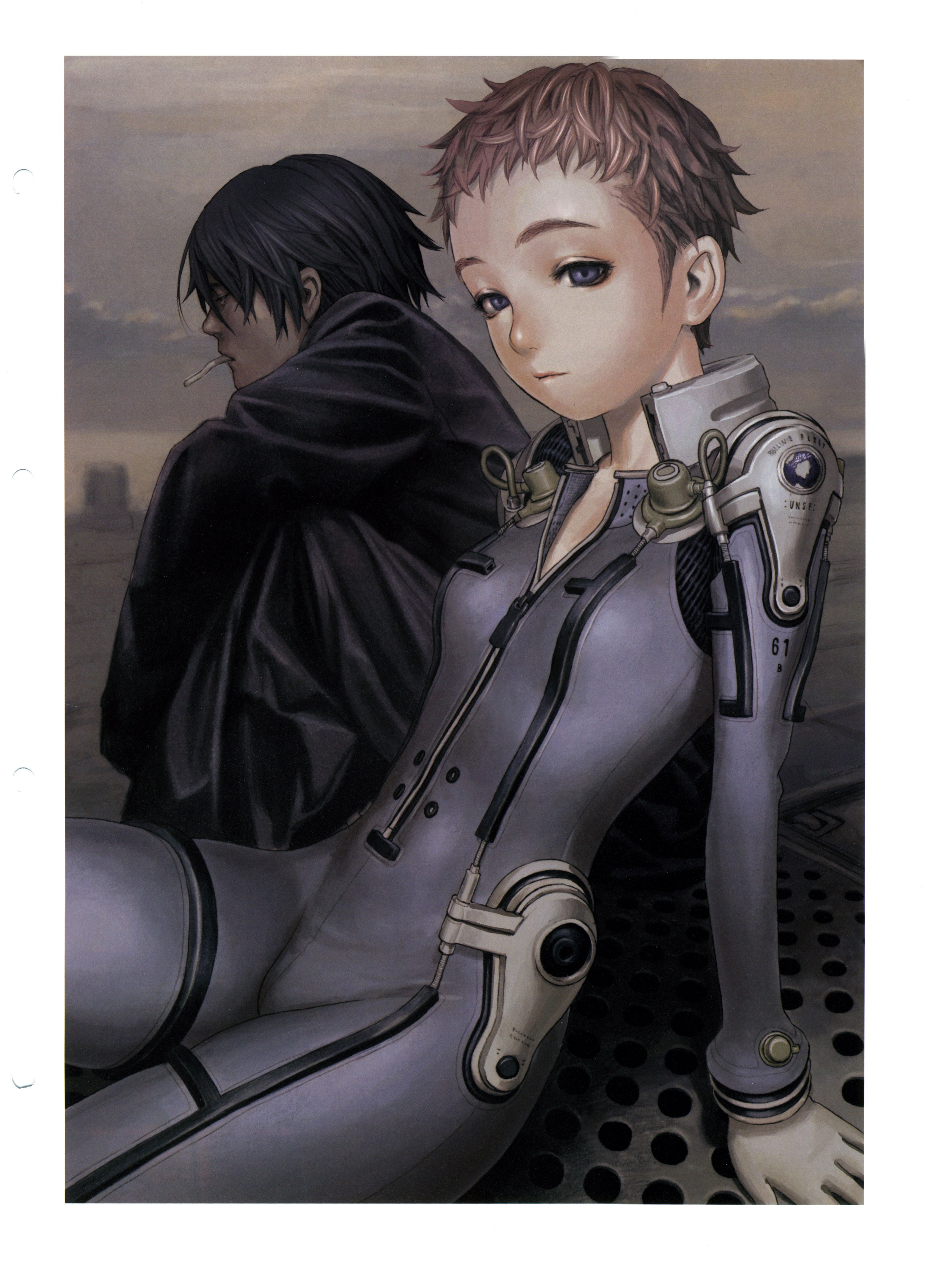 cyberpunk duo on rooftop