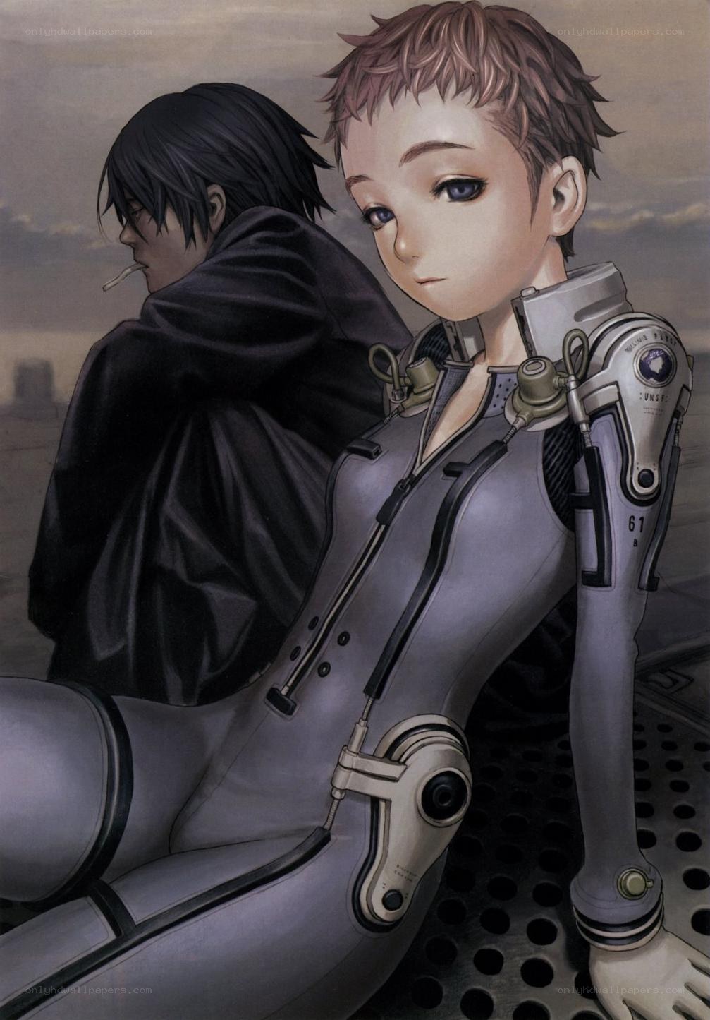 cyberpunk duo on rooftop