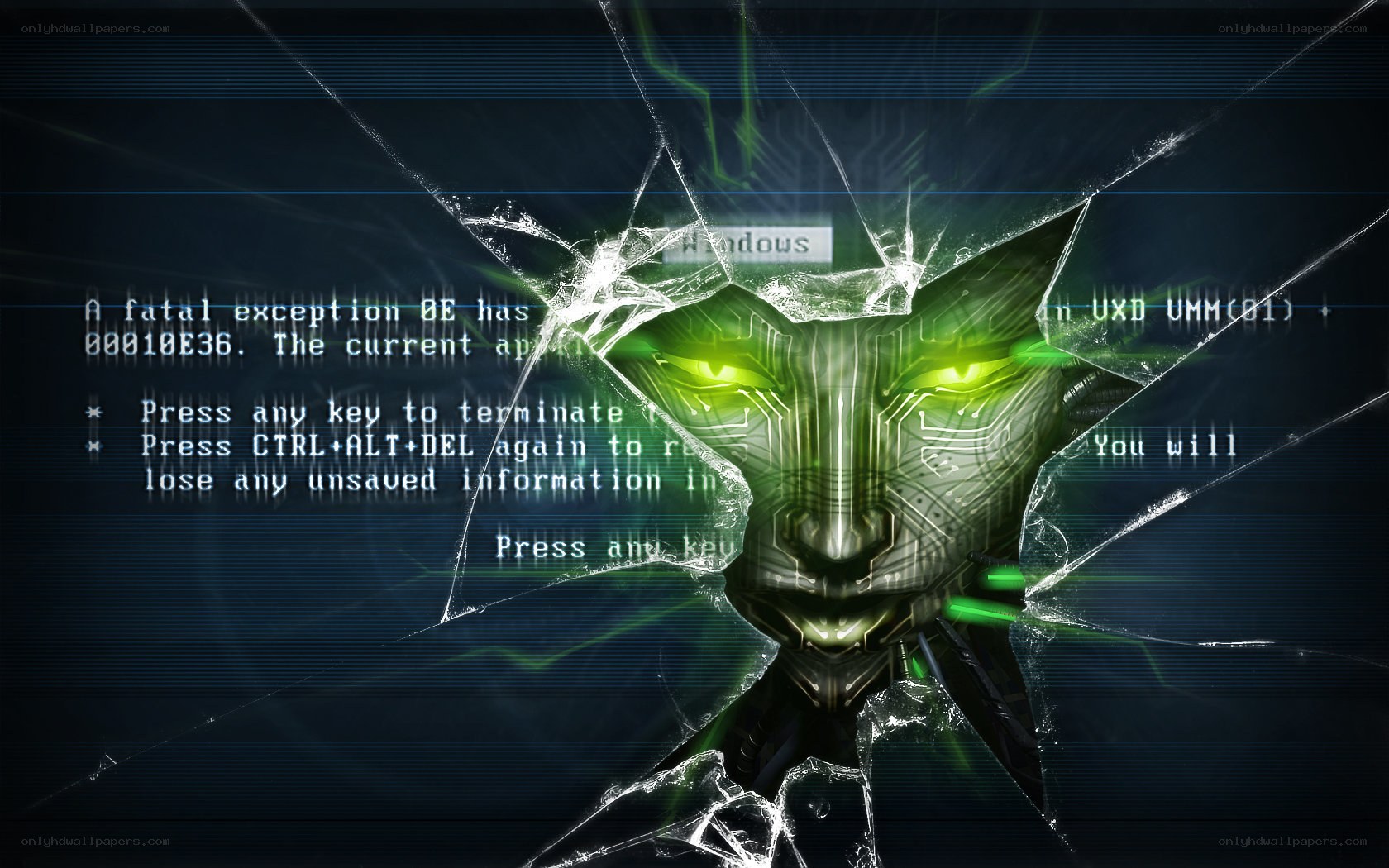 cyberpunk error screen