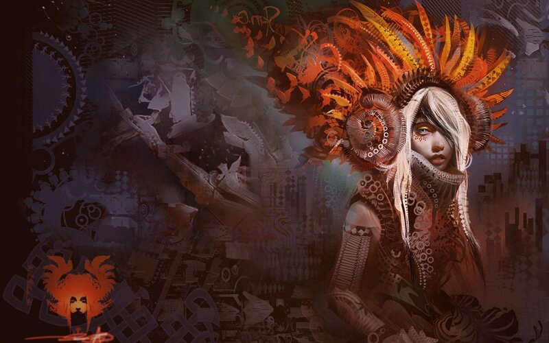 cyberpunk fantasy portrait