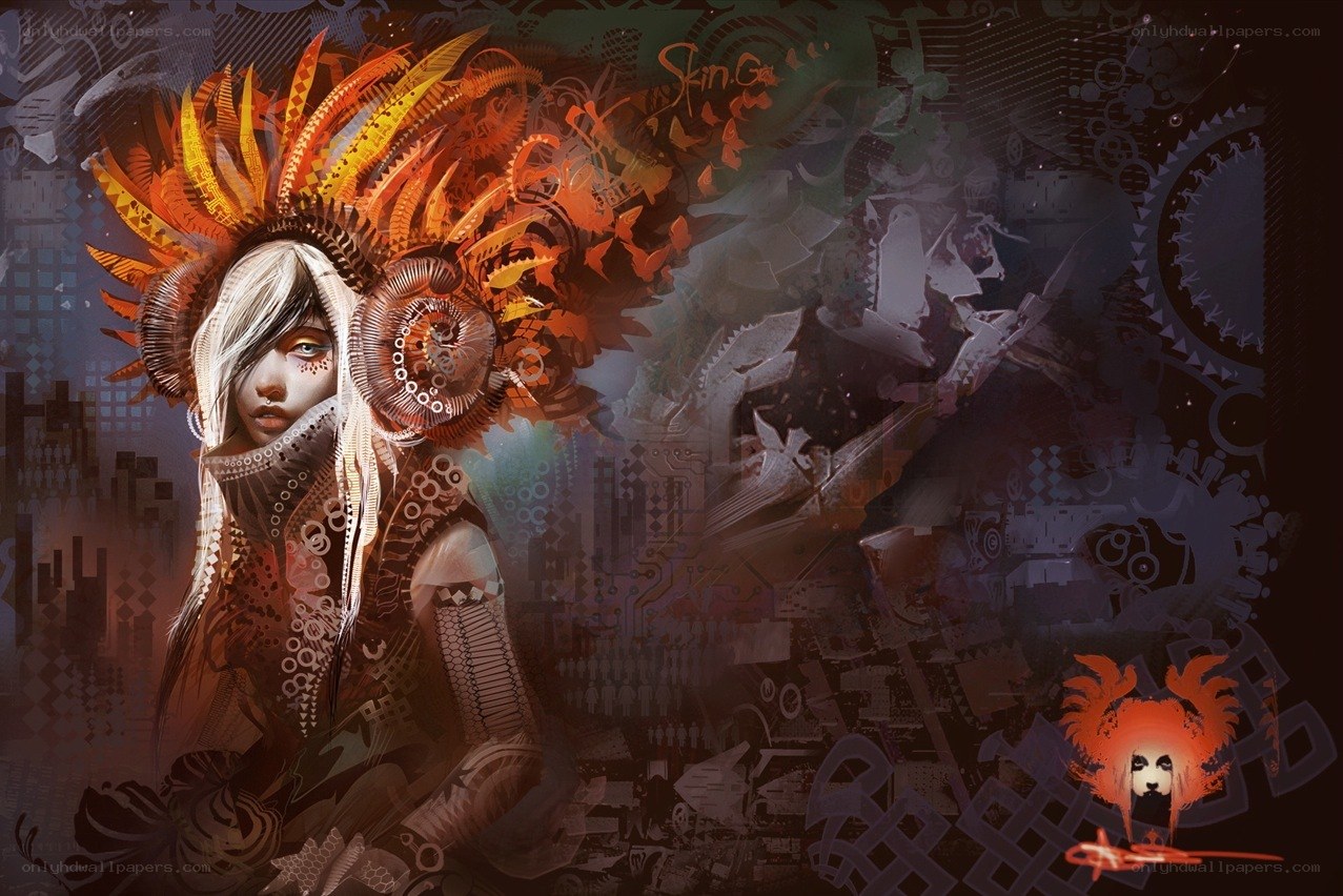 cyberpunk fantasy portrait