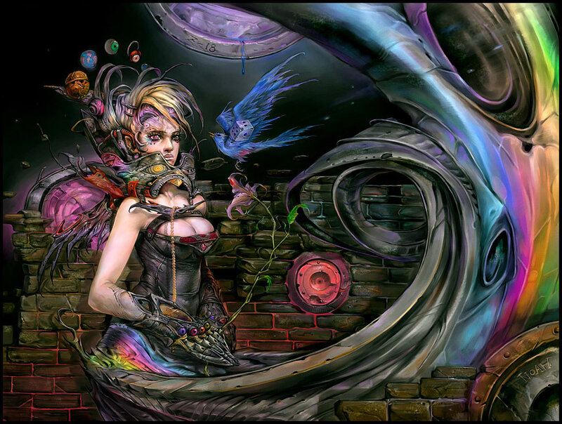 cyberpunk fantasy woman