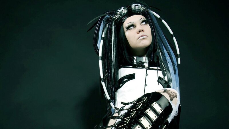 cyberpunk fashion portrait