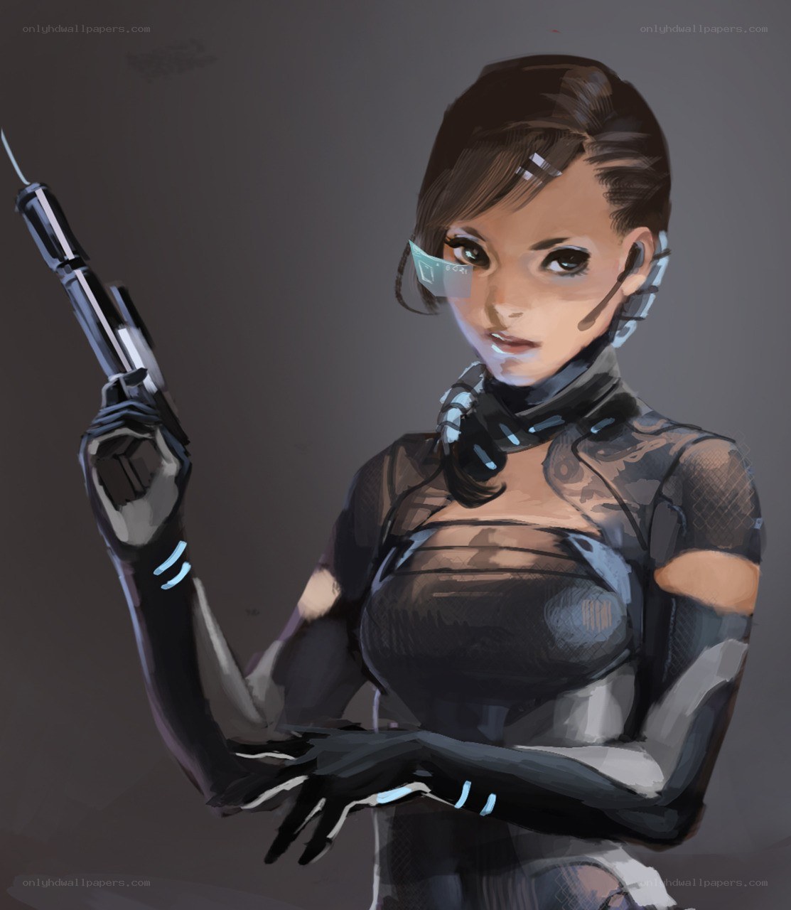 cyberpunk female operative