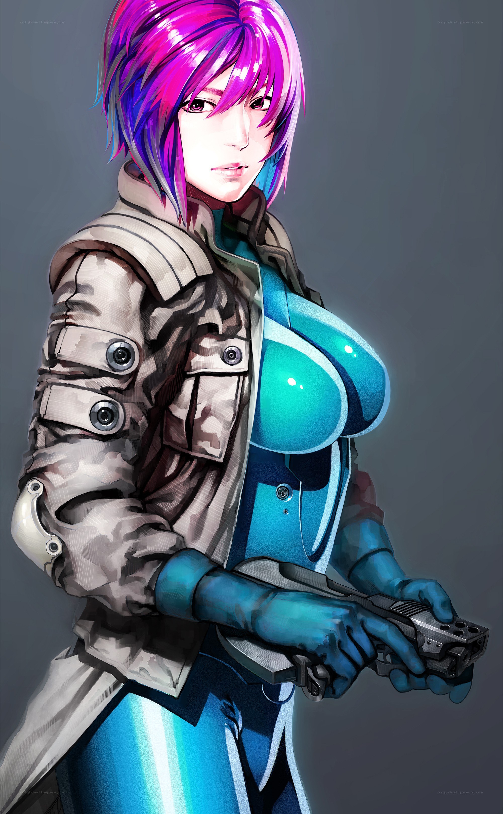 cyberpunk female soldier