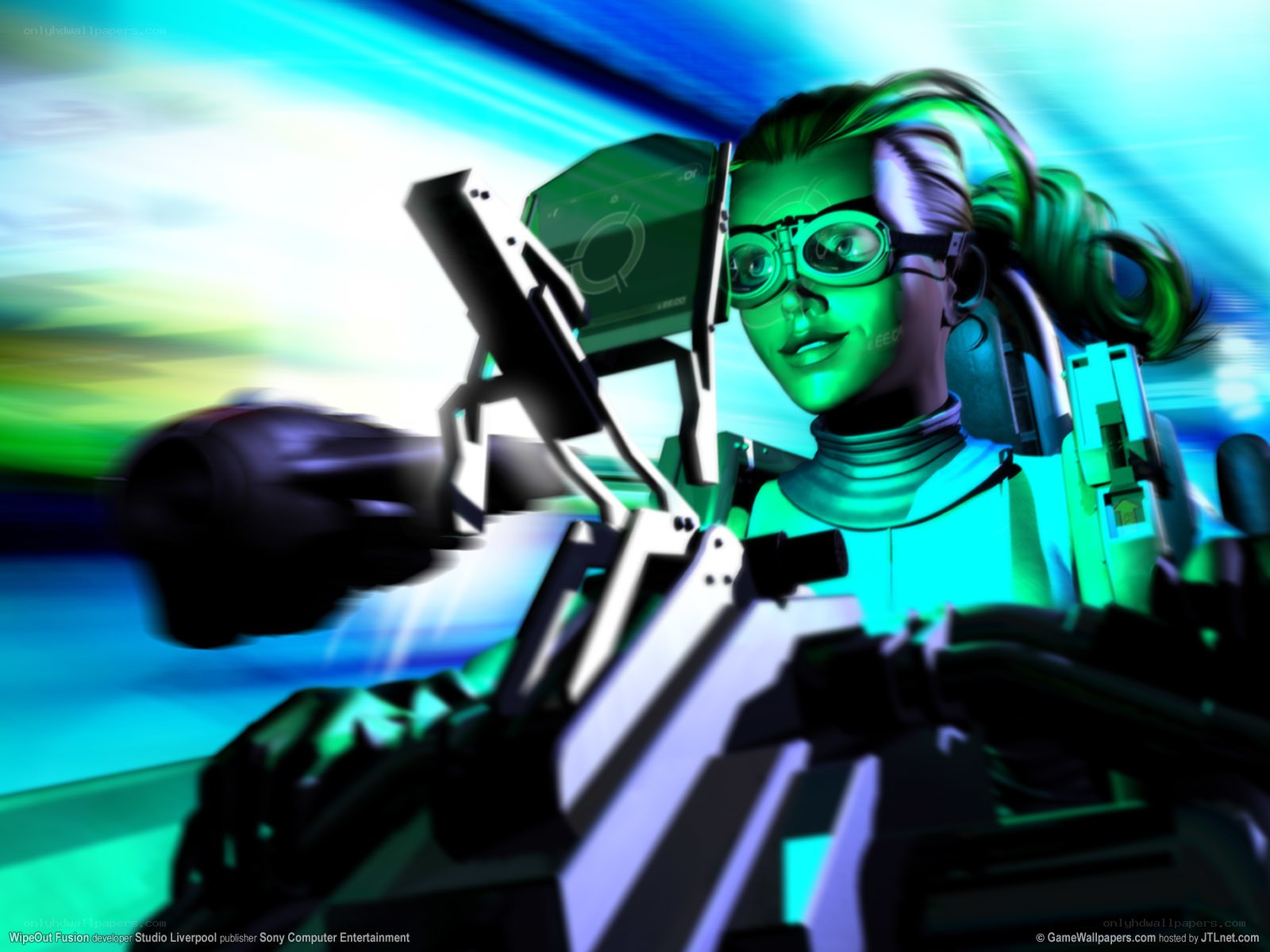 cyberpunk female soldier