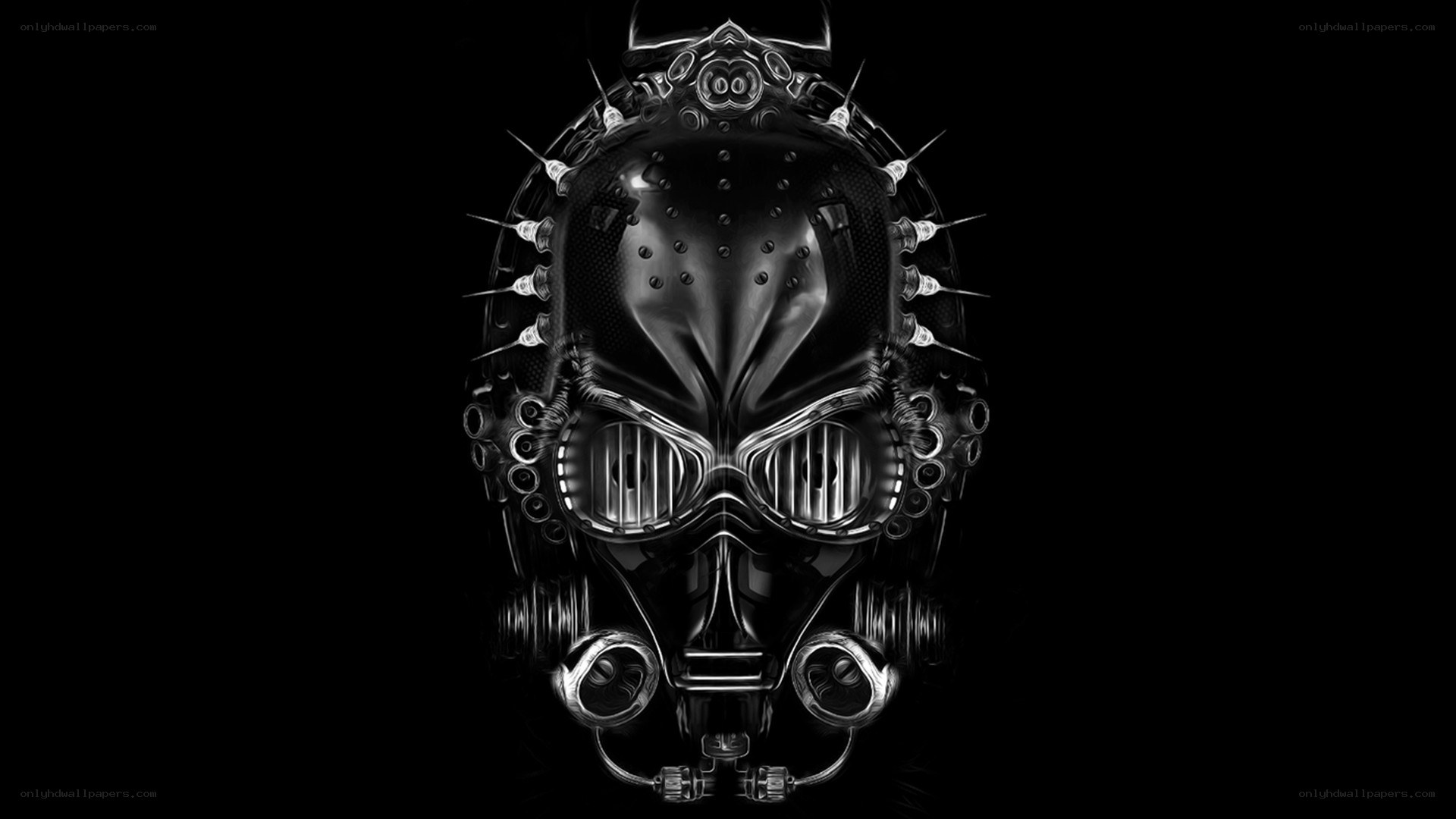 cyberpunk gas mask artwork