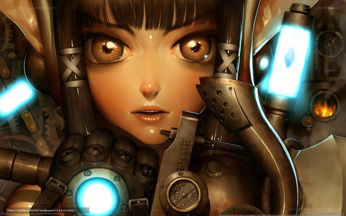 cyberpunk girl with glowing tech