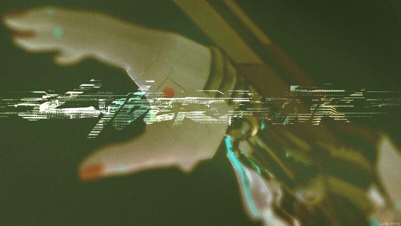cyberpunk hand with glitch effect