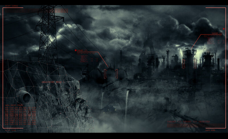Cyberpunk industrial surveillance