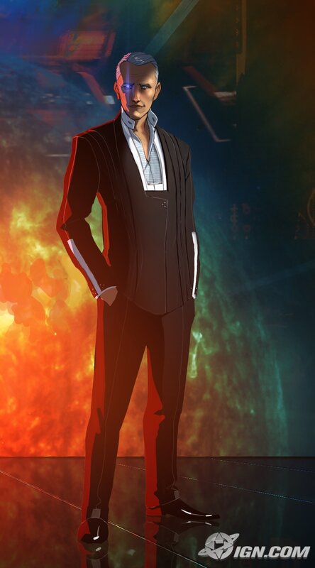 cyberpunk man in suit