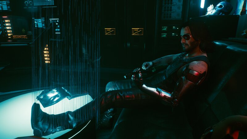 Cyberpunk Man with Sunglasses — Black