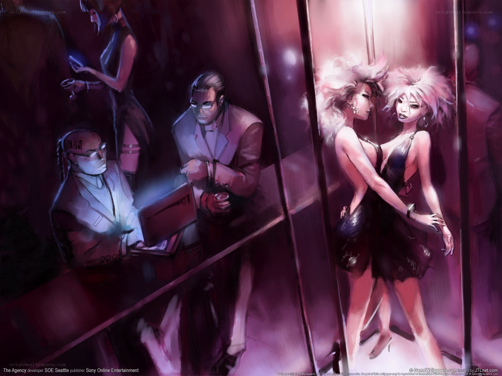 cyberpunk nightclub scene