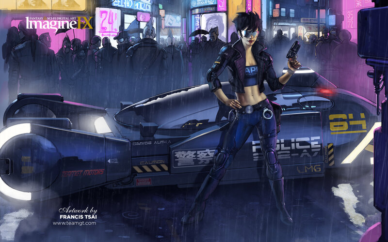 cyberpunk police officer
