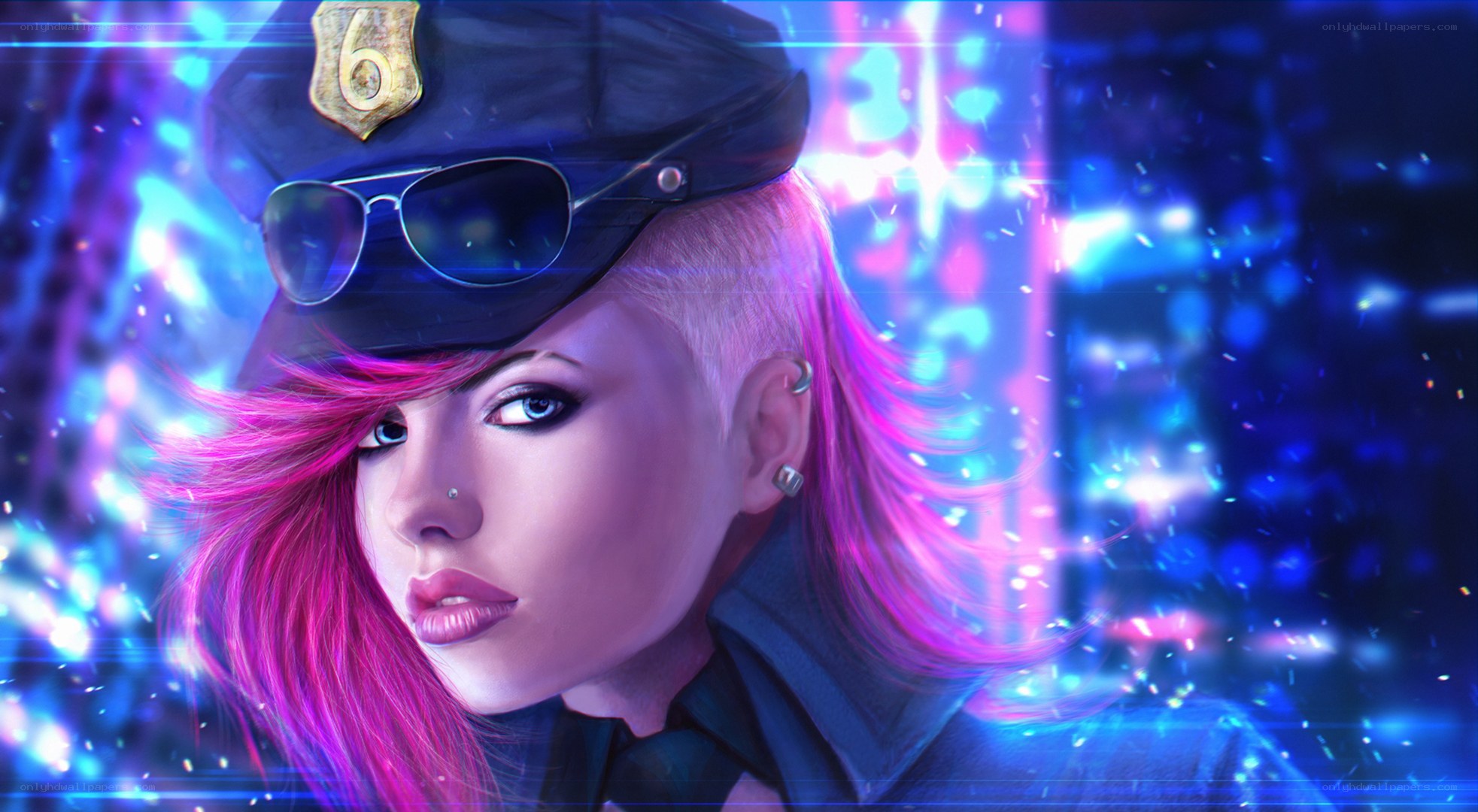 cyberpunk police officer