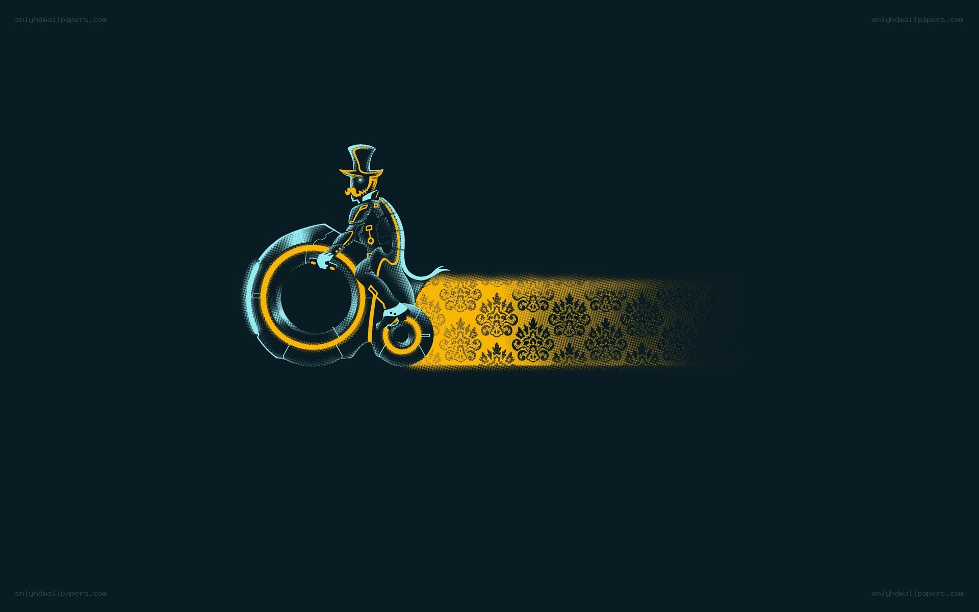 cyberpunk rider with top hat