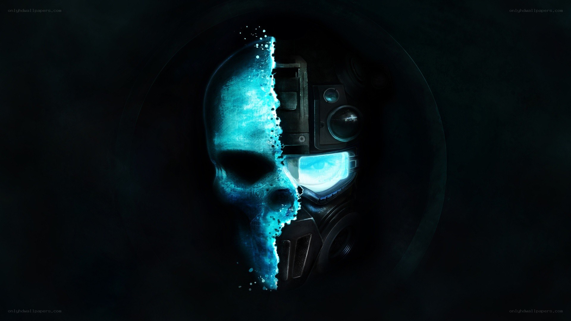 cyberpunk skull helmet
