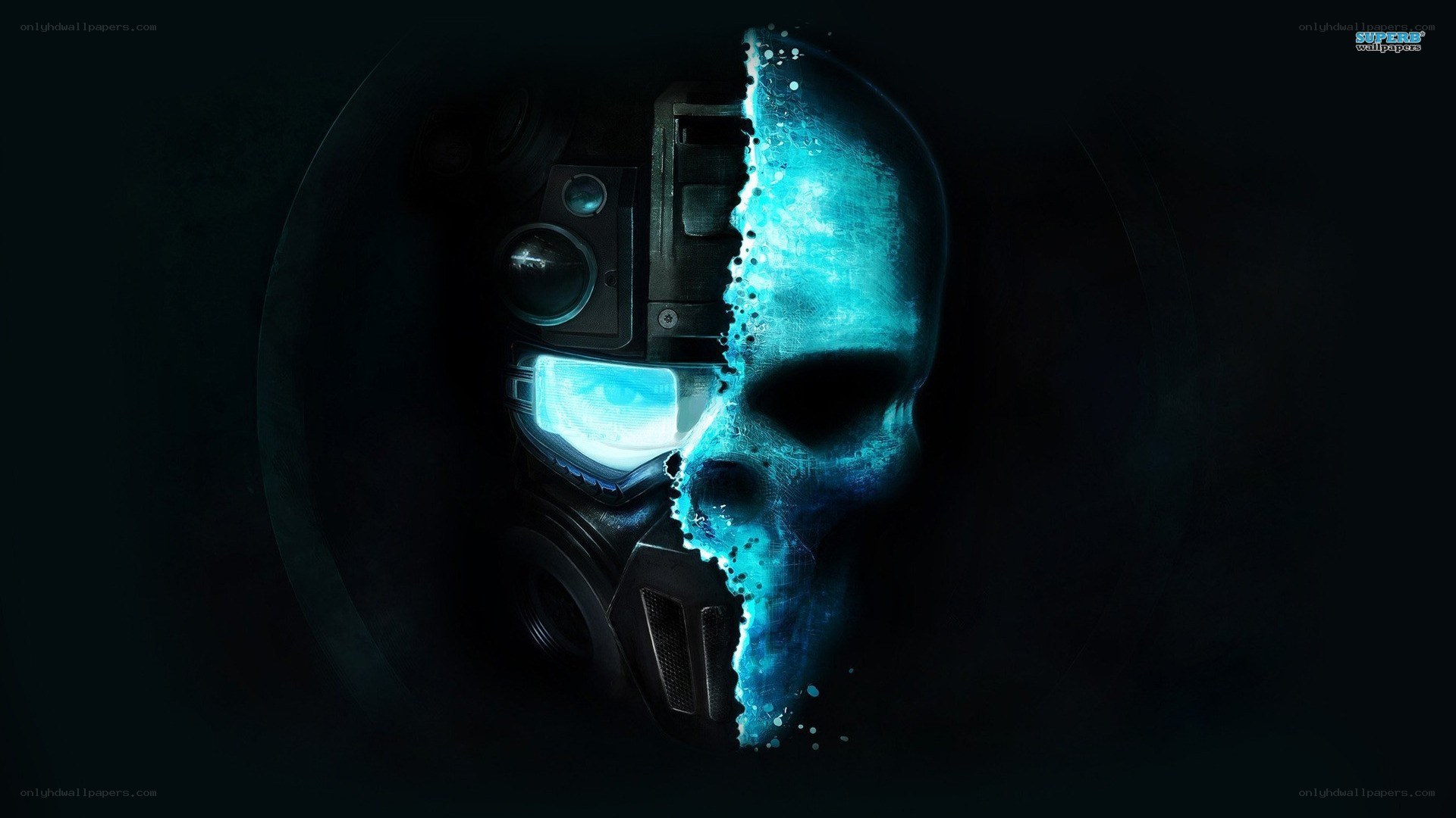 cyberpunk skull helmet