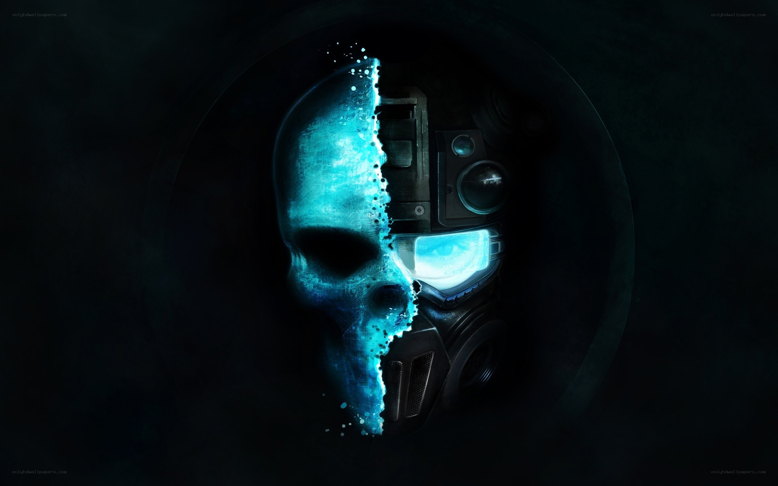 cyberpunk skull split