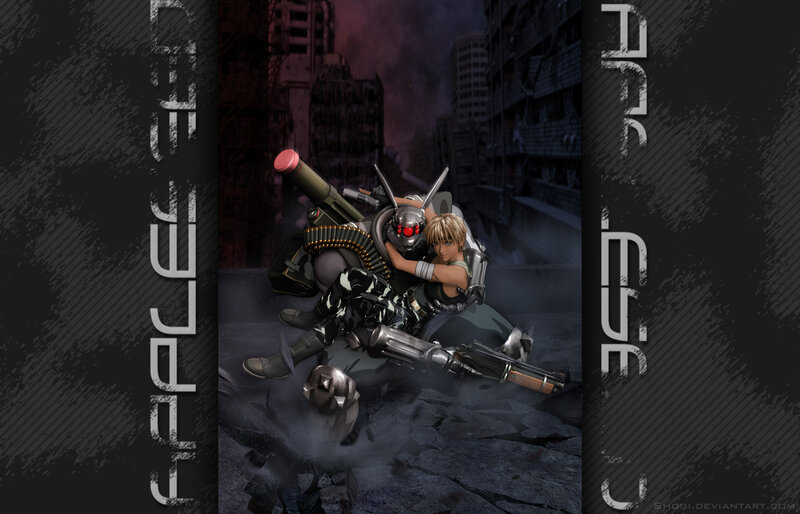 cyberpunk soldier duo