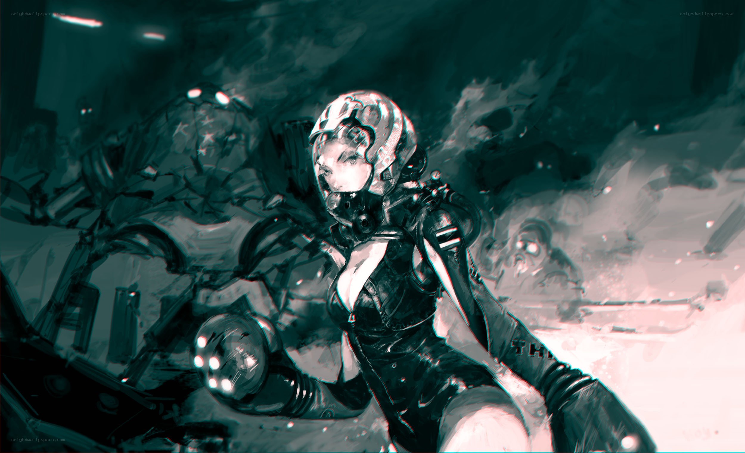 cyberpunk soldier in combat