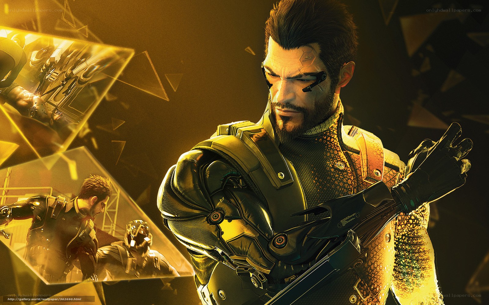 cyberpunk soldier with augmented arm